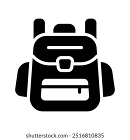 Carefully crafted icon of school bag trendy design