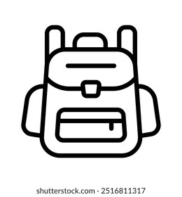 Carefully crafted icon of school bag trendy design