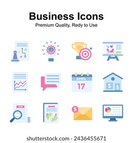 Carefully crafted pack of business and finance icons in modern style