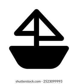 Carefully crafted trendy icon of yacht, business travel vector