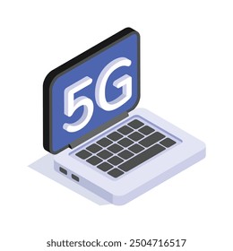 Carefully crafted vector of 5G technology, icon of 5G network in editable style