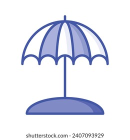 Carefully crafted vector of beach umbrella, icon of beach