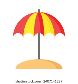Carefully crafted vector of beach umbrella, icon of beach