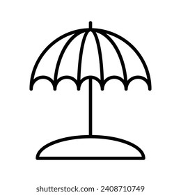Carefully crafted vector of beach umbrella, icon of beach