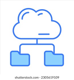 Carefully crafted vector of cloud folder in modern style, easy to us icon