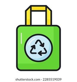 A carefully crafted vector design of bag recycling in editable style, easy to use icon