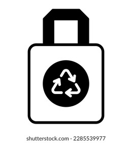 A carefully crafted vector design of bag recycling in editable style, easy to use icon