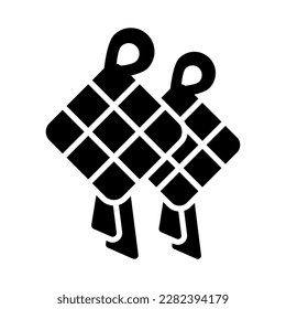 Diseño vectorial cuidadosamente diseñado de ketupat en estilo editable, icono premium