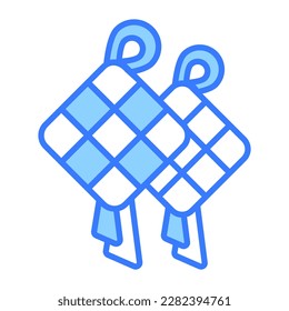Carefully crafted vector design of ketupat in editable style, premium icon