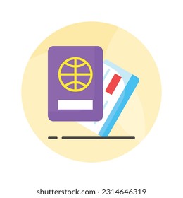 Carefully crafted vector design of passport in trendy style, premium icon easy to use