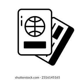 Carefully crafted vector design of passport in trendy style, premium icon easy to use
