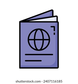 Carefully crafted vector design of passport in trendy style, premium icon easy to use