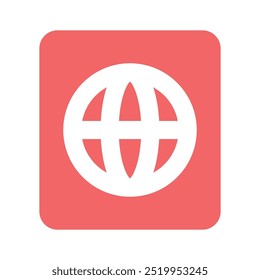 Diseño de Vector cuidadosamente diseñado de pasaporte en estilo de moda, ícono premium fácil de usar