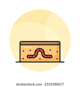 Vector de lombrices cuidadosamente diseñado al estilo moderno, listo para usar icono