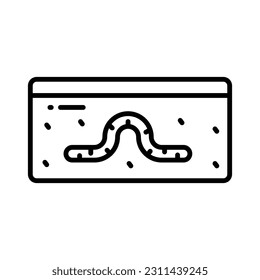 Carefully crafted vector of earthworm in trendy style, ready to use icon
