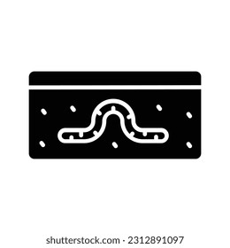 Carefully crafted vector of earthworm in trendy style, ready to use icon