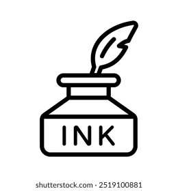 Cuidadosamente elaborado Vector de tintero en estilo moderno