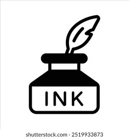 Carefully crafted vector of inkpot in modern style