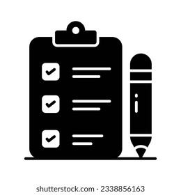 Un icono de lista de comprobación cuidadosamente diseñado representa una lista de tareas o elementos que se van a completar, a menudo utilizados en aplicaciones de productividad y organización
