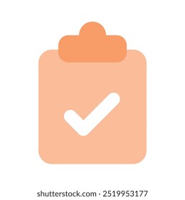 Carefully designed checklist icon represents a list of tasks or items to be completed, often used in productivity and organization apps