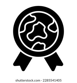 Carefully designed icon of eco badge in editable style, premium icon of world earth day