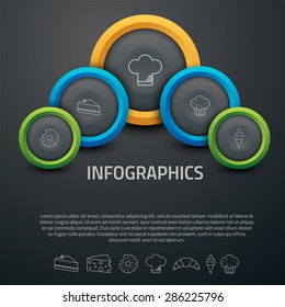 Carefully designed illustration of infographics elements