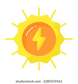 Carefully designed vector of solar energy, premium icon of solar power