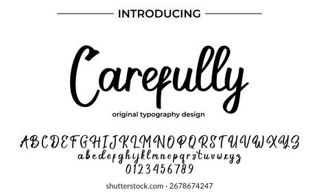 Carefully - Elegant Script Font for Smooth Handwritten Design and Creative Typography