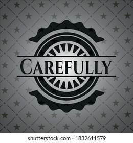 Carefully realistic dark emblem. Vector Illustration. Detailed. 