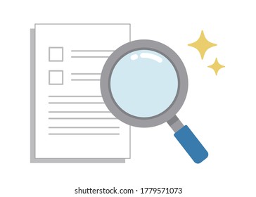 Carefully review your work papers. Good quality delivery images. Magnifying glass and documents.