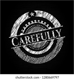 Carefully written with chalkboard texture