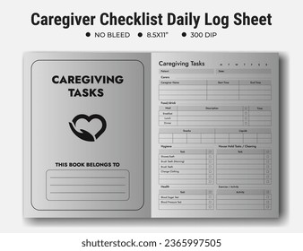 Caregiver Checklist Daily Log Sheet template 