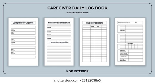 Caregiver Daily Log Book KDP Interior