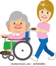 Caregiver and the elderly