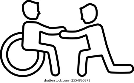 caregiver elderly senior help support accessibility man father 5114