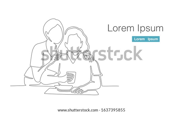 Caregiver Take Care Patient Drinking Water Stock Vector (Royalty Free ...