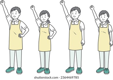 Caregivers male and female doing fist pump
