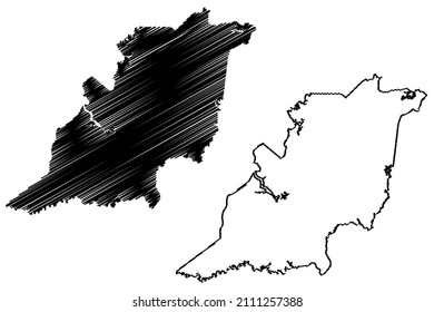 Careiro municipality (Amazonas state, Municipalities of Brazil, Federative Republic of Brazil) map vector illustration, scribble sketch Careiro map