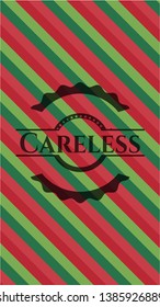 Careless christmas style badge. Vector Illustration. Detailed.