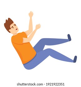 Careless man, risk icon. Cartoon of a careless man, risk  vector icon for web design isolated on white background