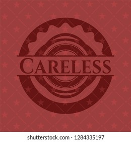 Careless red icon or emblem