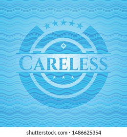 Careless water concept emblem background. Vector Illustration. Detailed.