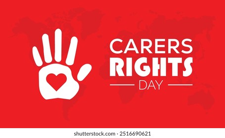 Carers rights day is observed every year on November. Holydays Awareness concept. background, placard, banner template Vector illustration design.