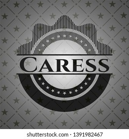 Caress black badge. Vector Illustration. Detailed.