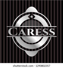Caress silver emblem or badge