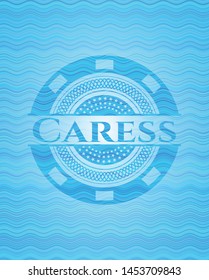 Caress water wave style emblem. Vector Illustration. Detailed.