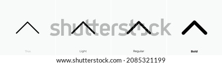 caret up icon. Thin, Light Regular And Bold style design isolated on white background