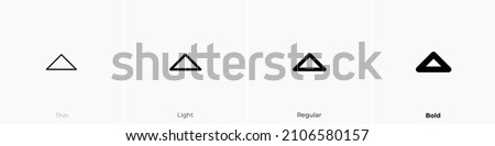 caret up icon. Thin, Light Regular And Bold style design isolated on white background