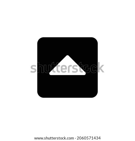 caret square up Icon. Flat style design isolated on white background. Vector illustration