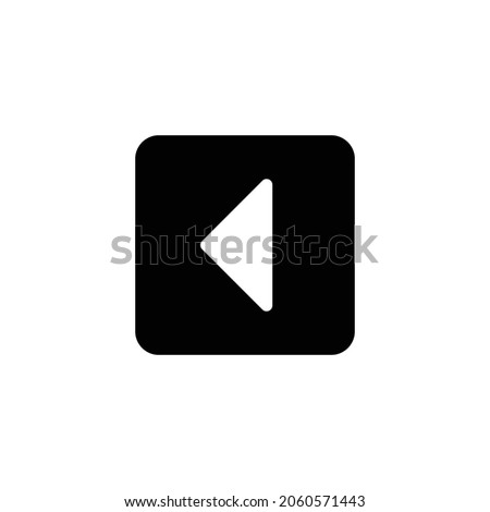 caret square left Icon. Flat style design isolated on white background. Vector illustration